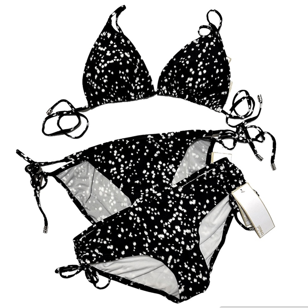 Michael Michael Kors NWT Triangle Bikini With 2 Bottoms SZ L